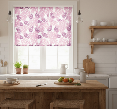 Kitchen blind in pink and purple grapes design - TenStickers