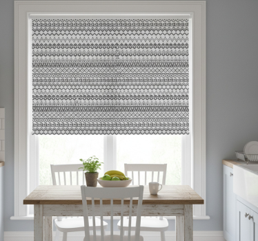 Kitchen blind with hand-drawn tribal design - TenStickers