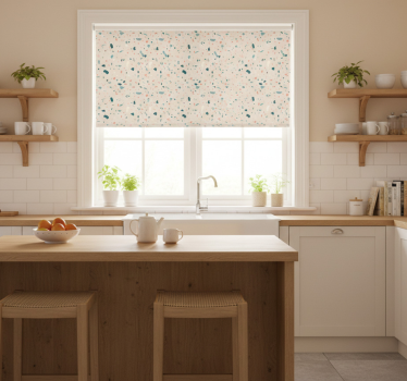 Kitchen blind with hand-painted terrazzo design - TenStickers