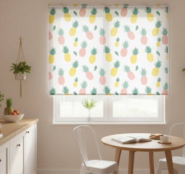 Kitchen blind with pineapple pattern fruit design - TenStickers