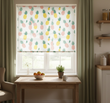 Kitchen blind with pineapple pattern fruits design - TenStickers