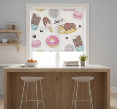 Kitchen blind with sweet treats design - TenStickers