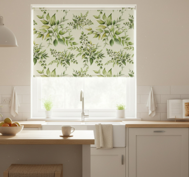 Kitchen blind with tropical flourishing leaves - TenStickers