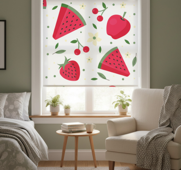 Kitchen blind with variety of fruit pattern - TenStickers