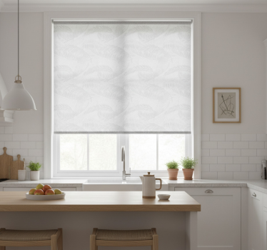 Kitchen blind with vintage gray tropical design - TenStickers