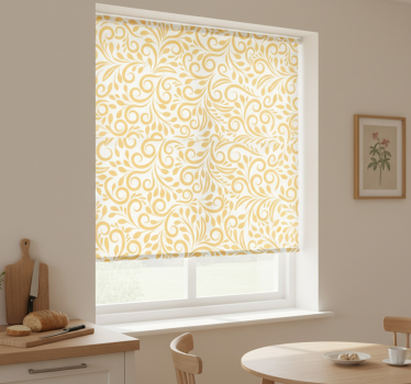 Kitchen blind with yellow polish flowers - TenStickers