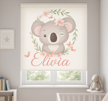 Koala with name customised blind - TenStickers