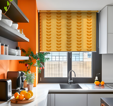 leafs pattern Orange blind - TenStickers