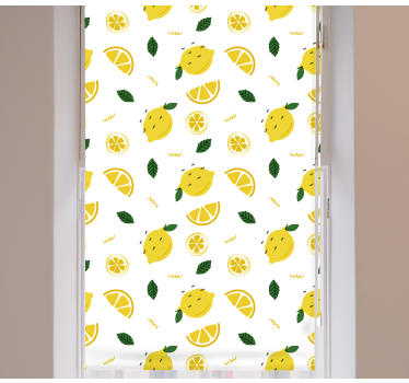 Lemon and slices of lemon Modern roller blind - TenStickers