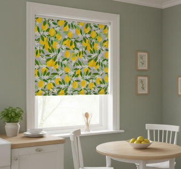 Lemon tree pattern kitchen blind - TenStickers