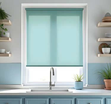 Light blue monocolor kitchen blind - TenStickers