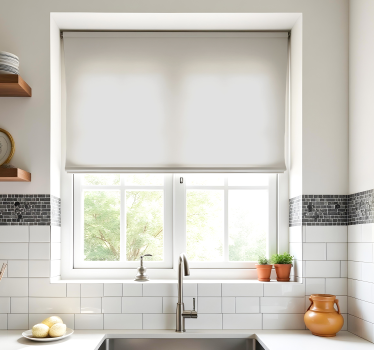 Light grey monocolor kitchen blind - TenStickers