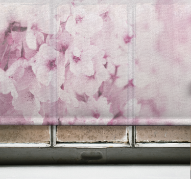 Light pink flower background Flower roller blind - TenStickers