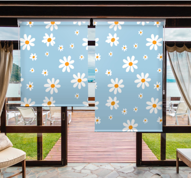 Little & big daisies Flowers and plant roller blind - TenStickers