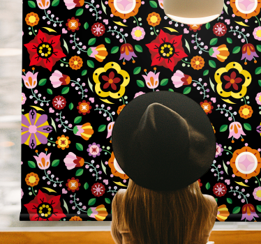 Lively colorful theme flower blind - TenStickers