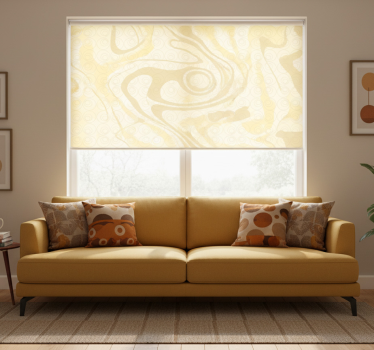 Living room blind 70's pop circles - TenStickers