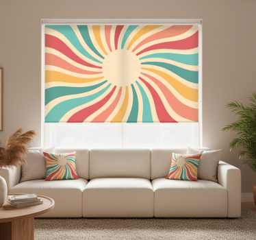 Living room blind 70's sunset vibe - TenStickers