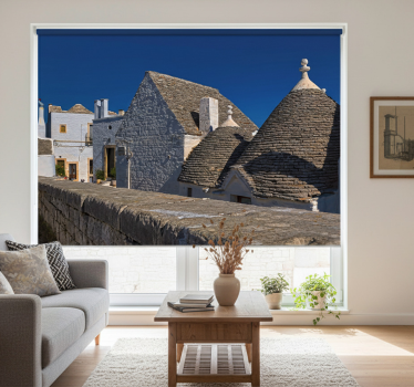 Living room blind alberobello apulia style - TenStickers