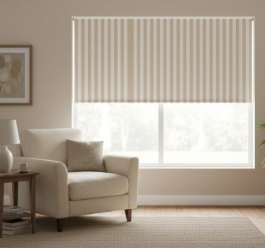 Beige striped living room blind - TenStickers