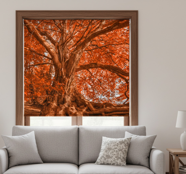 Living room blind big beautiful autumn tree - TenStickers