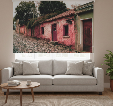 Living room blind colonia's streets design - TenStickers