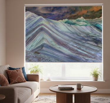 Living room blind colourful sand vinicunca - TenStickers