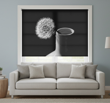Living room blind dandelion in pot - TenStickers