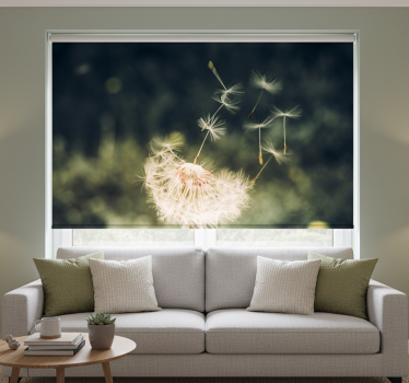 Living room blind dandelion seeds in the sunlight - TenStickers
