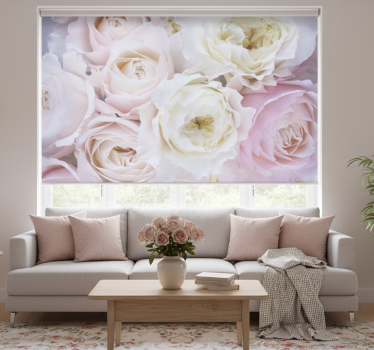 Living room blind different roses close up - TenStickers