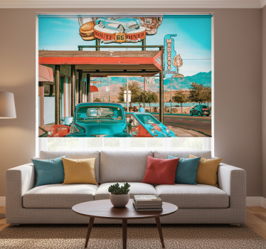 Living room blind for dining and vehicles - TenStickers