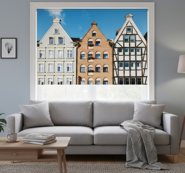Living room blind ginger houses in gdańsk - TenStickers