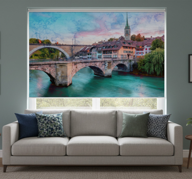 Living room blind in classical style of bern - TenStickers