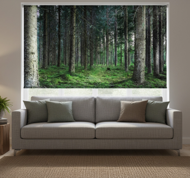 Living room blind in humid tropical forest style - TenStickers