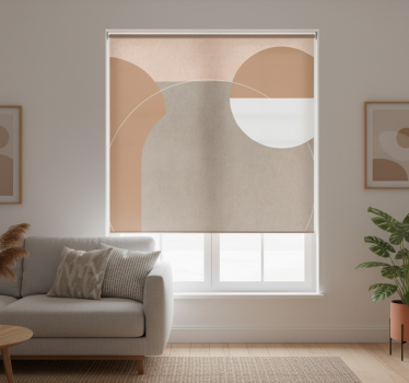 Living room blind in irregular geometric style - TenStickers