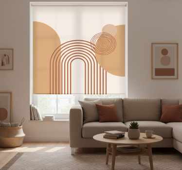 Living room blind in new warm geometric style - TenStickers