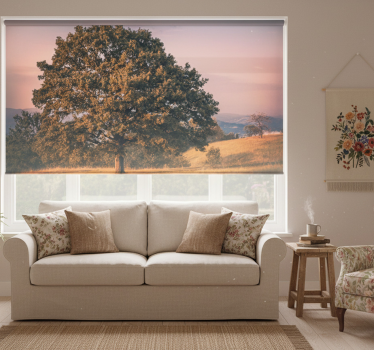 Living room blind in old tree cottagecore style - TenStickers