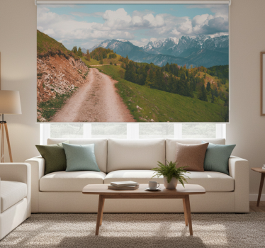 Living room blind inspired by forest walks - TenStickers