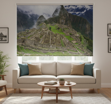Living room blind inspired by machu picchu - TenStickers