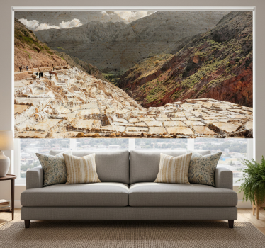Living room blind inspired by maras salt mines - TenStickers