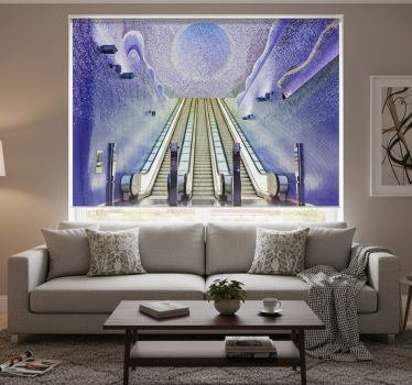 Living room blind inspired by naples metro station - TenStickers
