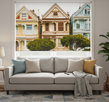 Living room blind inspired by san francisco vintage homes - TenStickers
