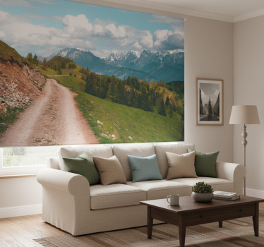 Living room blind inspired by walking in a forest - TenStickers