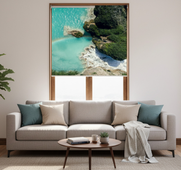 Living room blind lake and sea connection - TenStickers