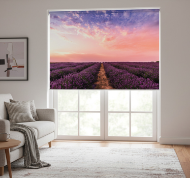 Living room blind lavender flowers in france - TenStickers