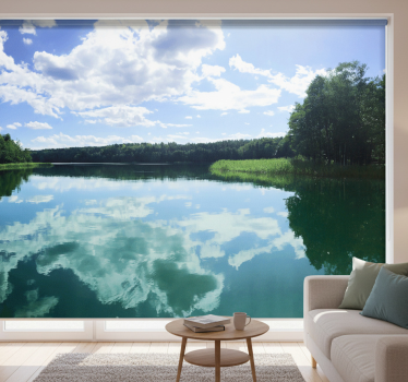 Living room blind mazury lake design - TenStickers