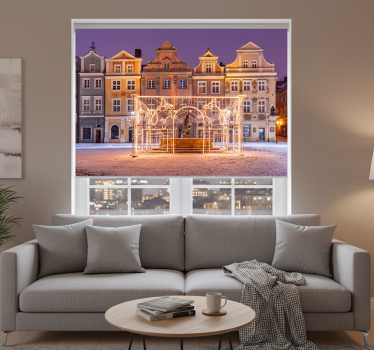 Living room blind old town square style - TenStickers