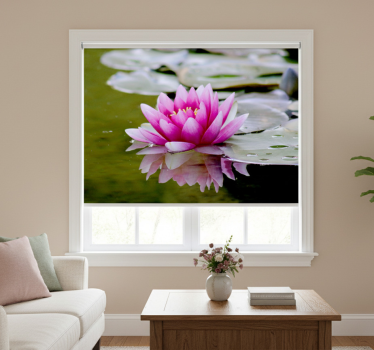 Living room blind pink zen lotus flower - TenStickers