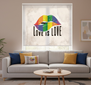 Living room blind pride day lips design - TenStickers