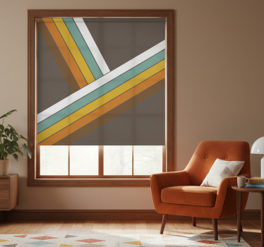 Living room blind retro 70's stripes - TenStickers