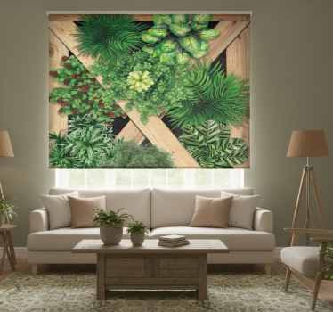 Living room blind rustic garden style - TenStickers